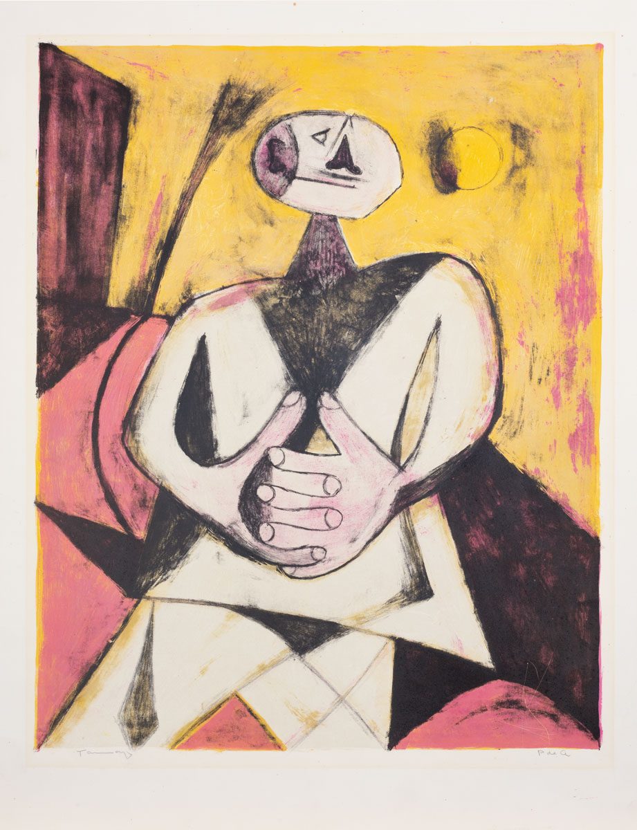 Rufino Tamayo, Hombre, Litografía, 65 x 50 cm, 1950