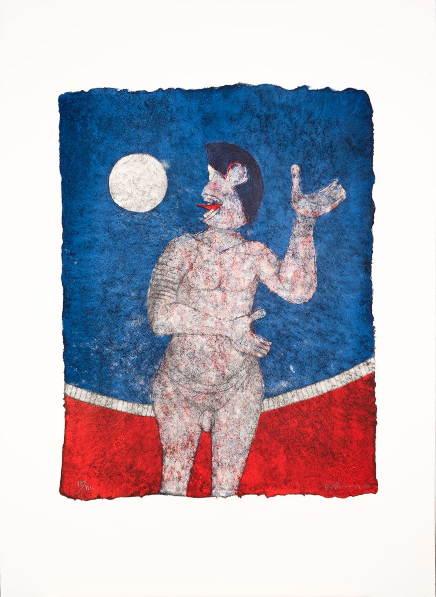 Rufino Tamayo - Luna llena, litografía, 95.7 x 80 cm, 1989