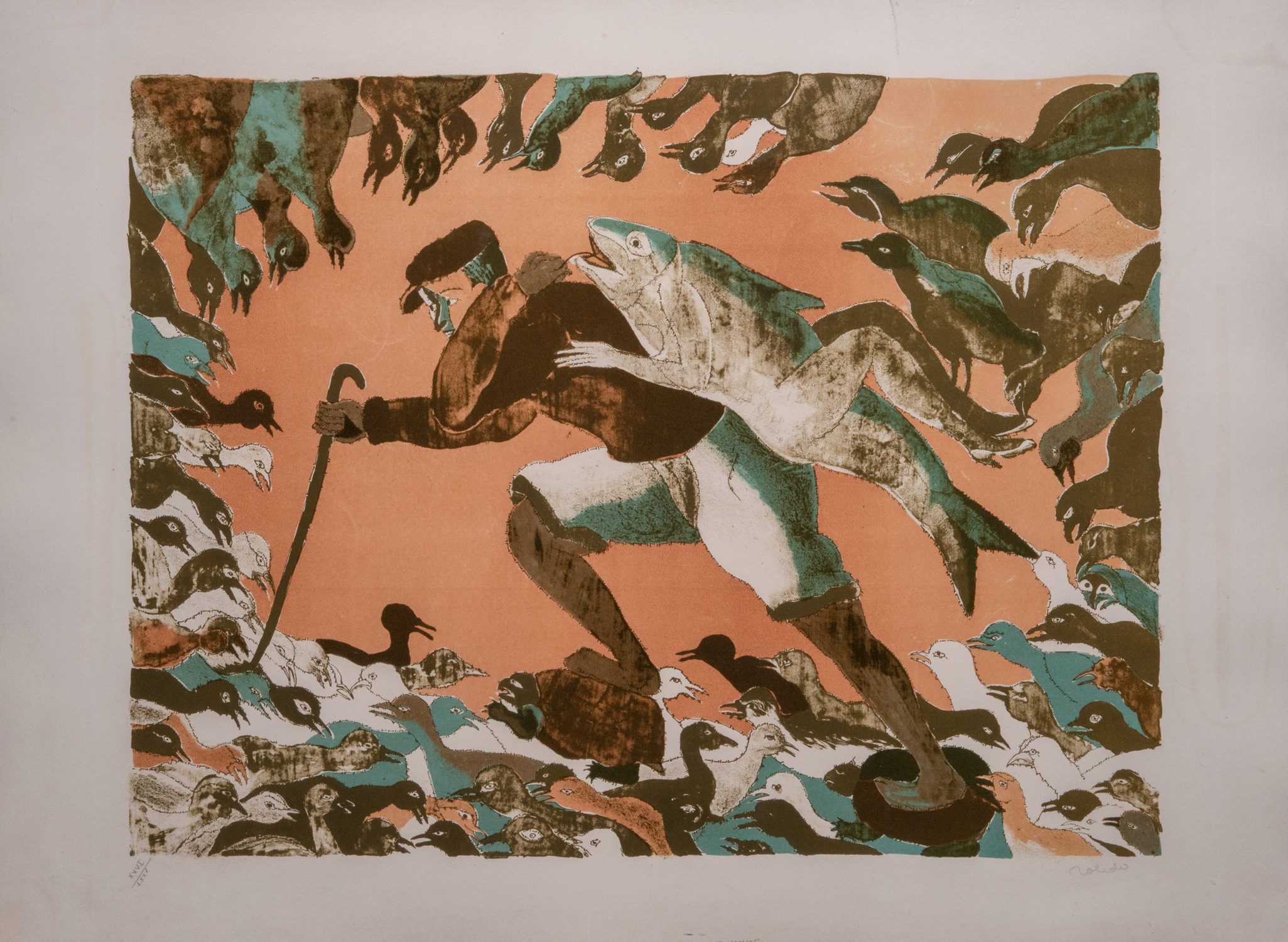 Francisco Toledo - Emulsión de Scott, litografía, 48.5 x 65.5 cm, 1971