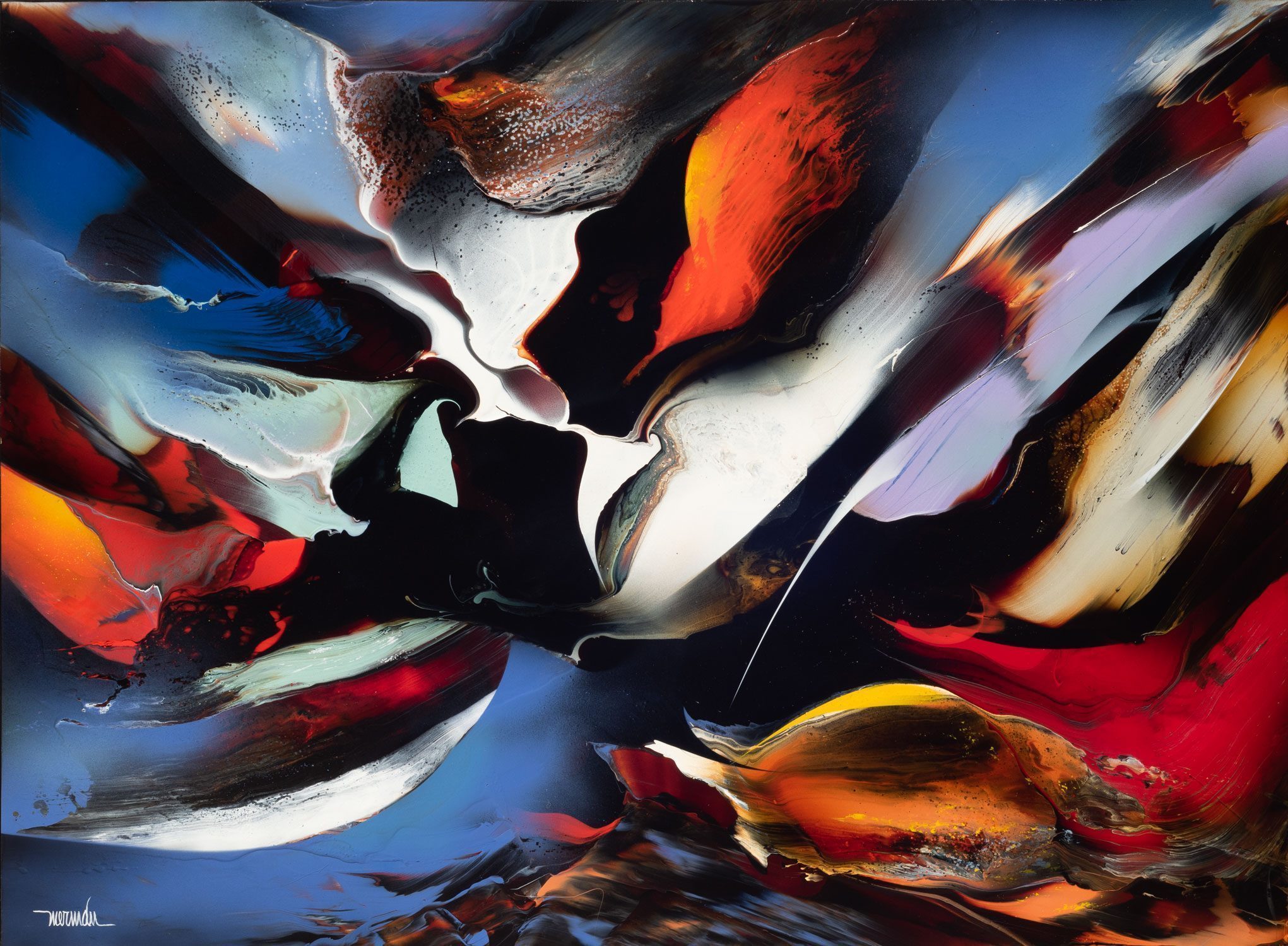Leonardo Nierman Pajaro de Fuego 90 x 120 cm Acrílico sobre masonite 90 x 120 cm