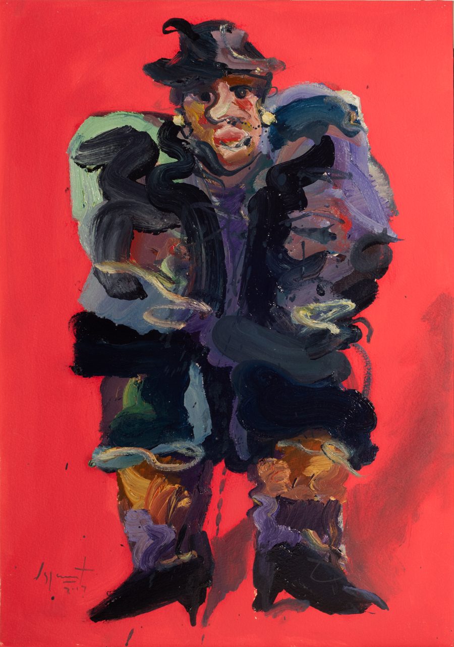 Jazzamoart Serie "Caminando por NY" II 51.3 x 36 cm Óleo sobre papel 2009