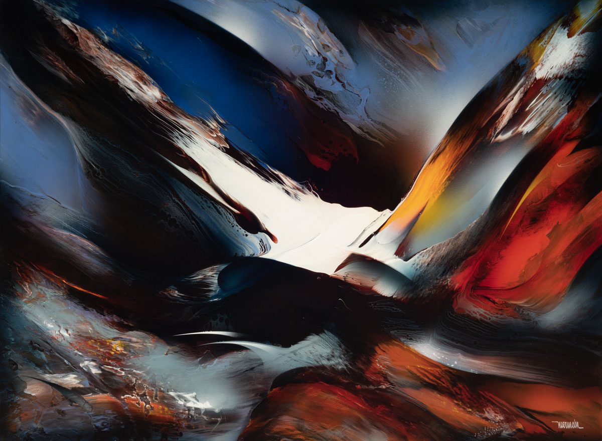 Leonardo Nierman Furia volcánica 90 x 120 cm Acrílico sobre masonite