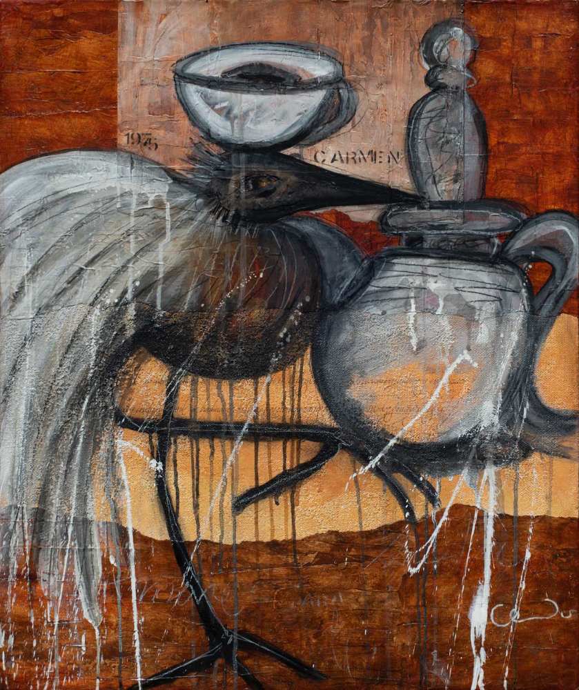 Amador Montes - El mañana, mixta sobre madera, 80.5 x 56.5 cm