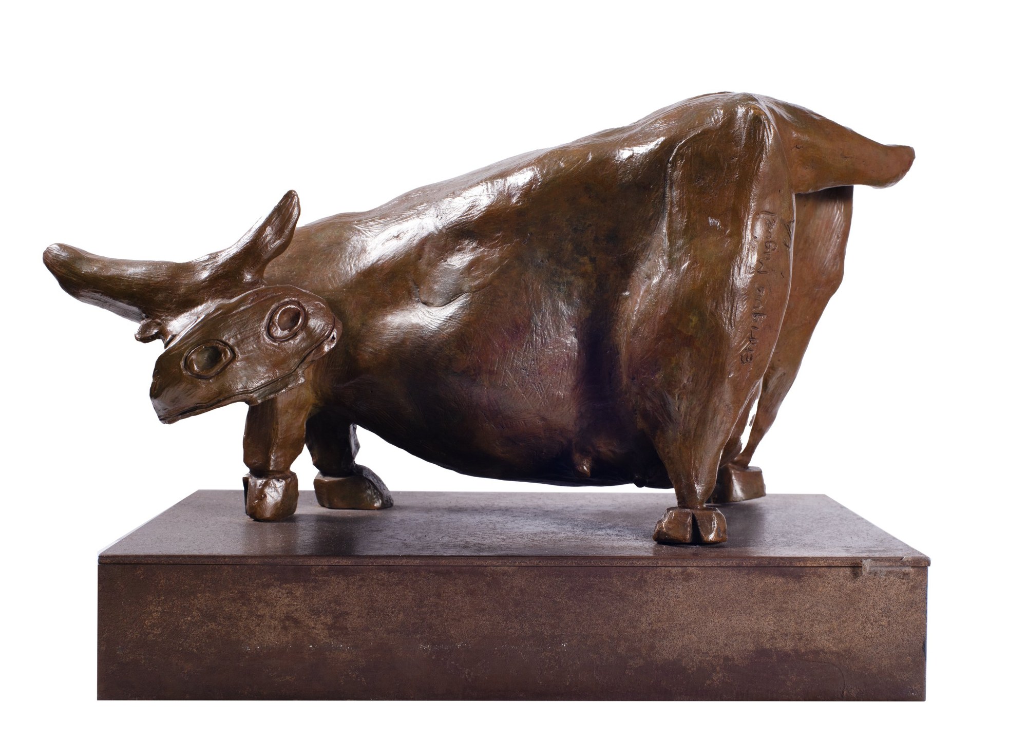Enrique Miguel - Vaquita, bronce a la cera perdida, 17 x 30 x 20 cm, 2018